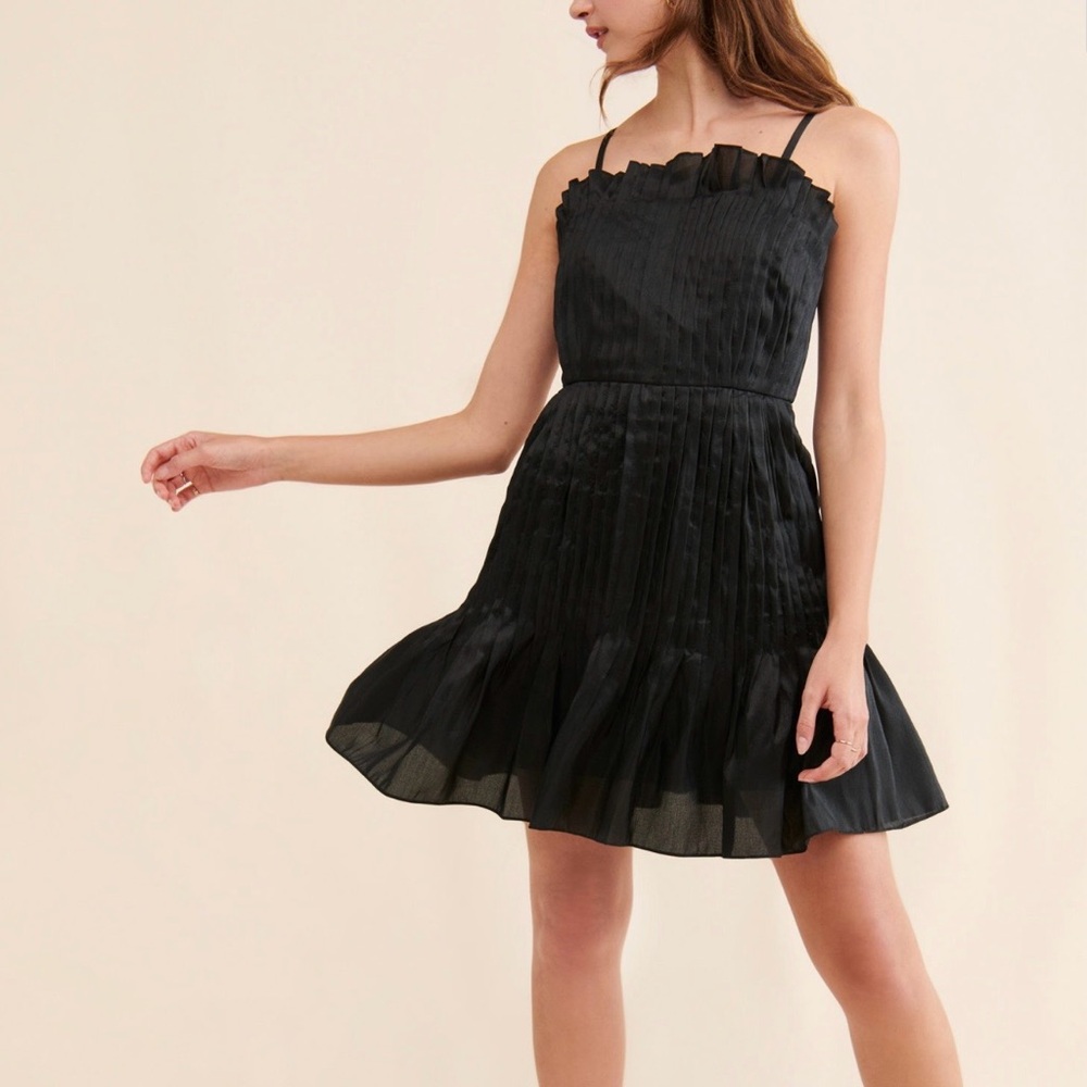 FREE PEOPLE X HUTCH FARAH PLEATED MINI DRESS NWT